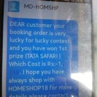 homeshop18 lucky draw